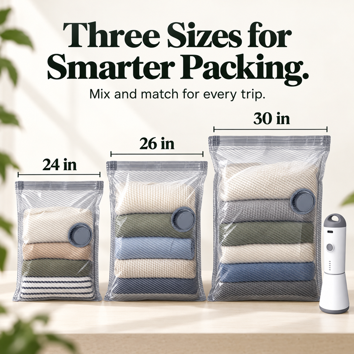 PackMore Vacuum Travel Bag Kit