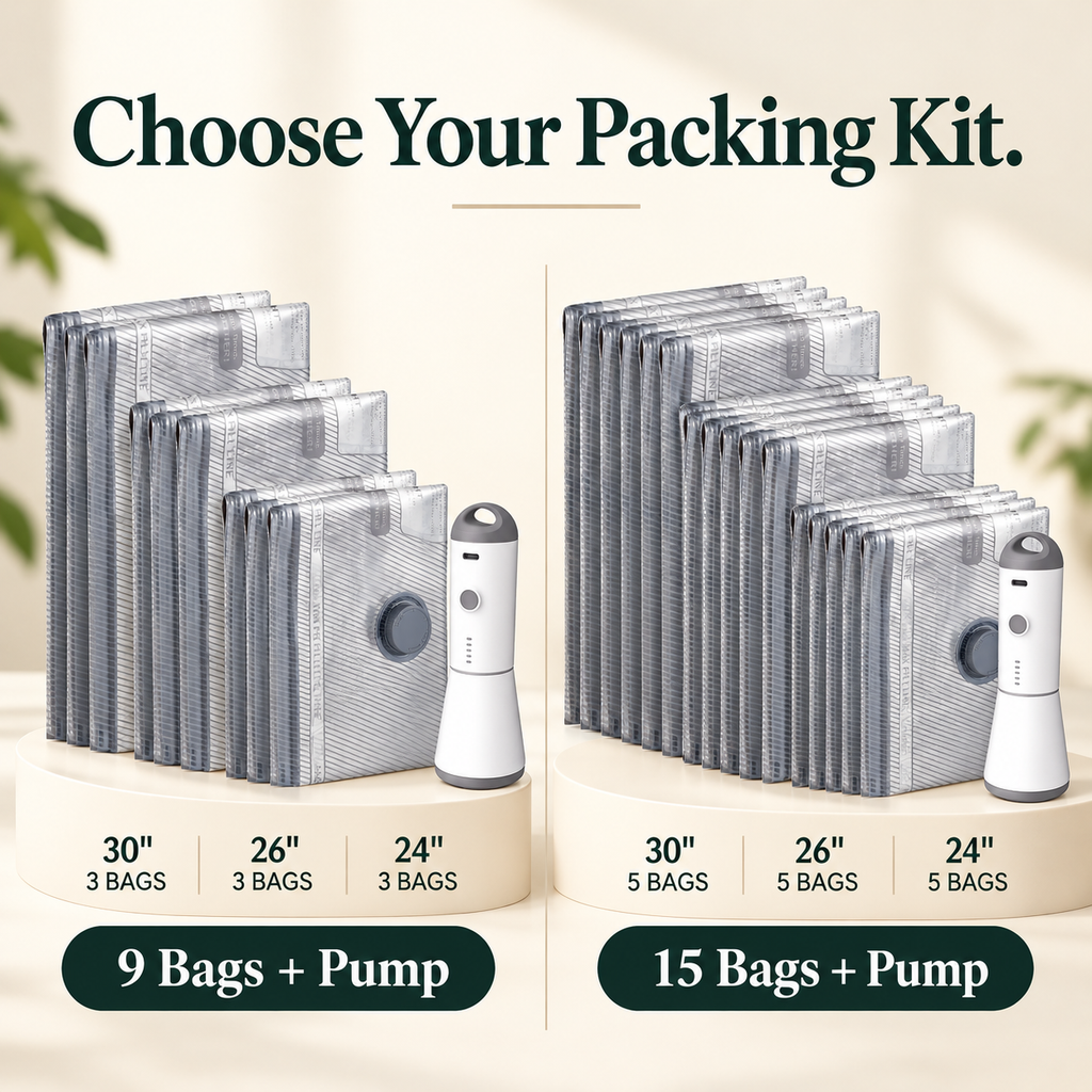 PackMore Vacuum Travel Bag Kit