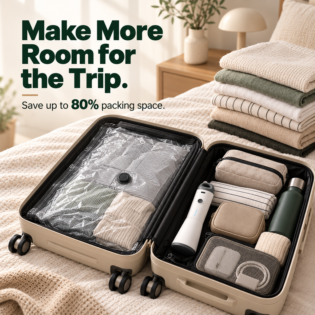 PackMore Vacuum Travel Bag Kit