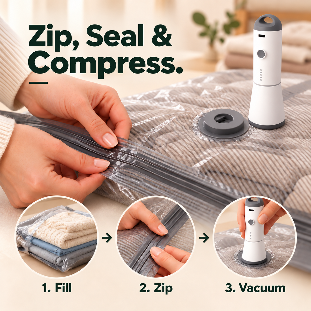 PackMore Vacuum Travel Bag Kit